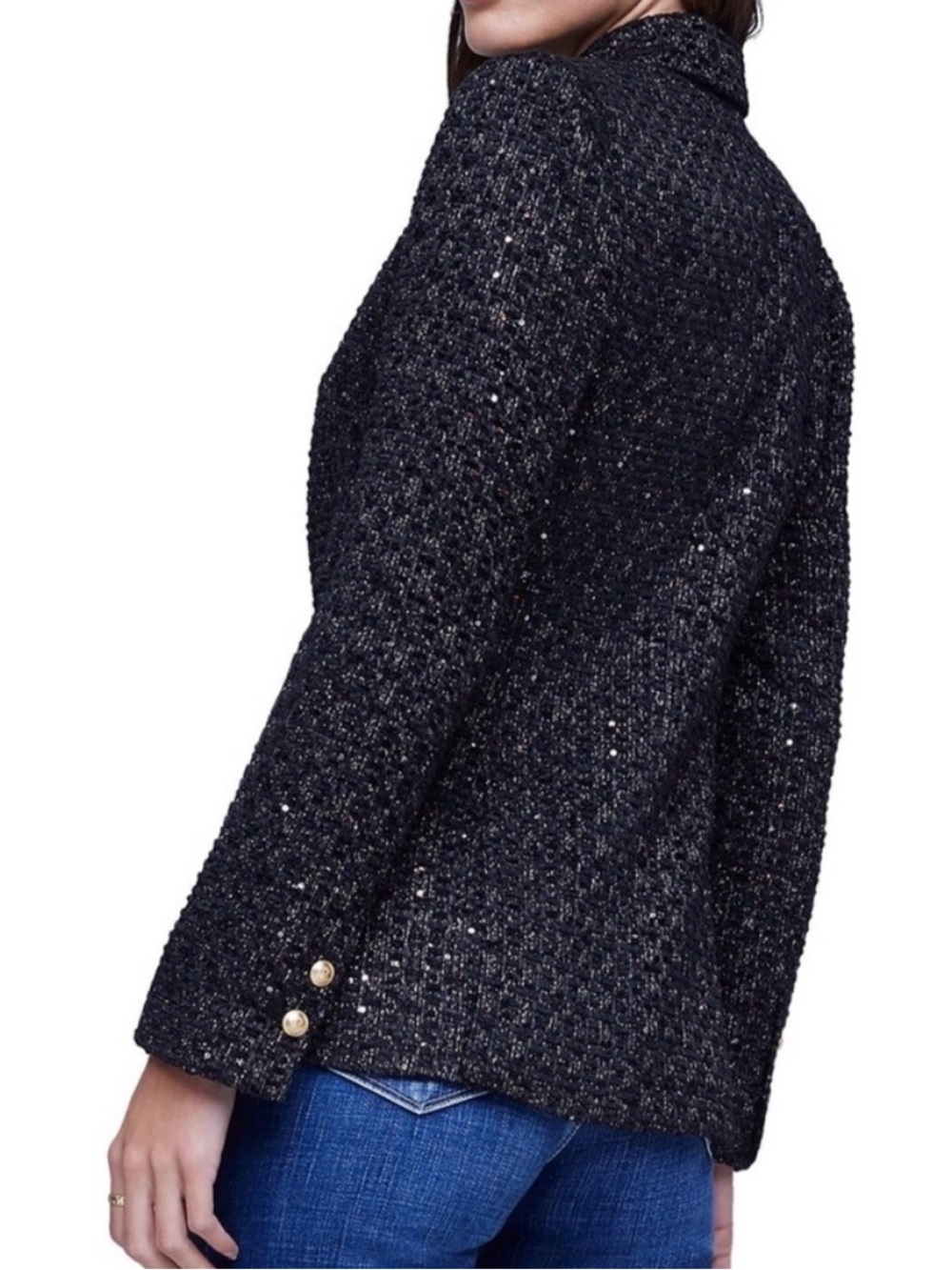 Lagence 🖤 Chamberlain Sequin Tweed Blazer - Picture 6 of 12